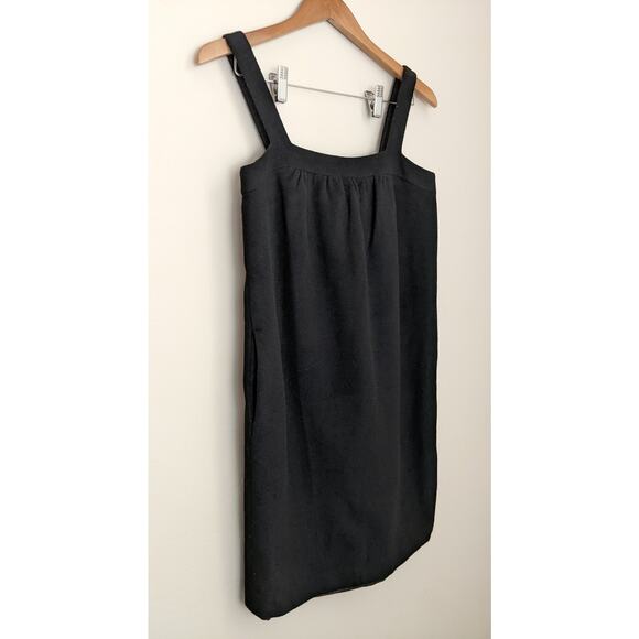 J. CREW Cameron Black Wool Cashmere Sleeveless Mini Shift Sack Dress Size 2 - Picture 2 of 8